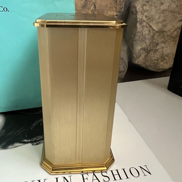 Tiffany & Co. Brass Quartz Desk Clock Battery Operated Made in Germany - Picture 6 of 16